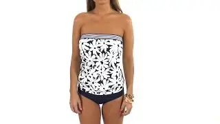 Anne Cole Daisy Elastic Band Blouson-kini Top | SwimOutlet.com