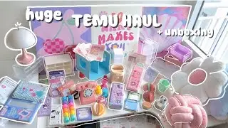 huge TEMU haul 🍄 | cute + aesthetic | unboxing asmr 