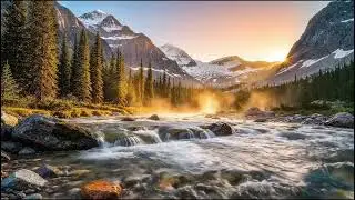 Relaxing River Sounds at Sunrise 🌅 2 Hour Nature Background for Sleep, Study & Focus