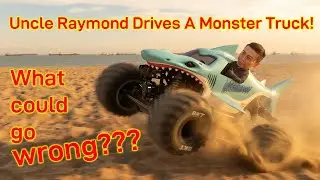 Uncle Raymond Drives A Monster Truck! #rc #rccar #rctruck #losi #mini #lmt #megalodon #monstertruck