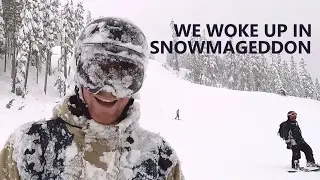 We Woke Up In Snowmageddon - Deep Powder Snowboarding