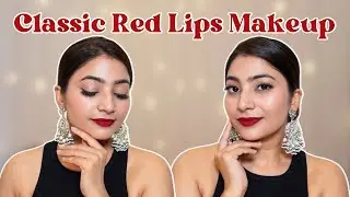 Bold Red Lips & Soft Eye Makeup Tutorial for Beginners!💄