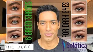 BEST GREEN CONTACT LENSES FROM SOLOTICA (6 shades on dark eyes)