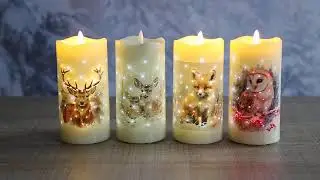 Twinkling LED Candles - Straits Trading Christmas Collection 36223 36221 36219 36215