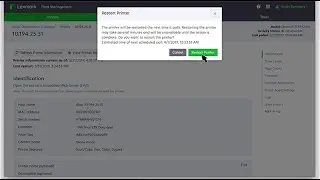 Lexmark Cloud Services&mdash;Restarting the printer remotely