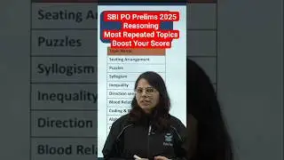 SBI PO Preparation 2025 | SBI PO Prelims Reasoning Most Important Topics | SBI PO Strategy Tips 2025