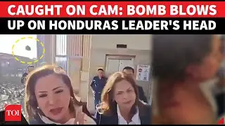 Caught On Cam: TERRIFYING Moment Bomb Comes Flying At Honduras Lawmaker, Then Explodes | Watch