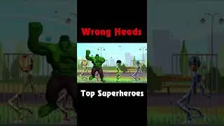 Wrong Heads Top Superheroes Puzzle - puzzles game - superhero wrong heads #Shorts  minigeroes