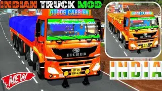 How To Add Eicher 6049 Cement Truck Mod Indian 🧡🤍💚Truck BUSSID MOD ❤️&zwj;🔥