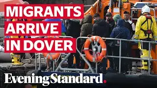 Dozens of migrants arrive in Dover on dinghies amid calm conditions on the Channel