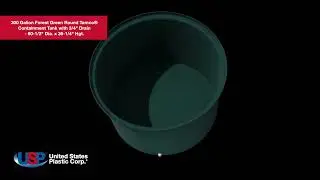 3D-300 Gallon Forest Green Round Tamco&reg; Containment Tank-3/4