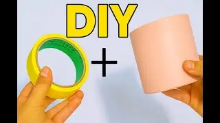 DIY Aesthetic Pen Holder | Recycled Can + Acrylic Paint Craft