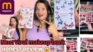 Trying Viral Makeup Book from Meesho 😱|| honest review || Meesho find | viral makeup book
