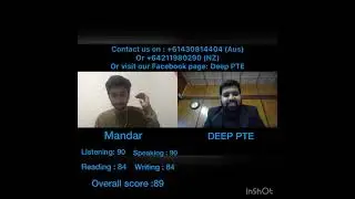 Mandar got a 9 band score in PTE Exam