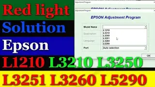 Epson L1210  L3210 L3250 L3251 L3260 L5290 red light blinking solution, Epson l3210 service required