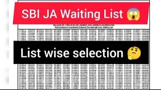 SBI ✅ Clerk Mains 🔥 Waiting List Wise Total Selection In 2024 & 2025 #sbijamains #sbiclerkmains 
