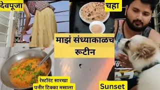 माझं संध्याकाळी ५ नंतरच रूटीन🧹☕ | मी संध्याकाळची कामं कशी करते| रेस्टॉरंट सारखा पनीर टिक्का मसाला😋