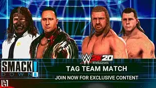 WWE 2K20 The Rock And Sock Connection vs DX Tag Team Match Gameplay