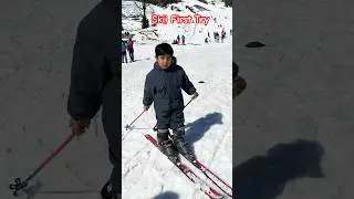 First time on skis in Solang Valley #yt #ytshorts #ytshort #manali #solangvalley #getstoked #love
