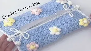 ПОТРЯСАЮЩЕЕ ВЯЗАНИЕ КРЮЧКОМ 💯 || Дизайн чехла для коробки с салфетками || Очень легко связать крю...