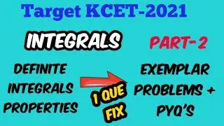 Integrals | Exemplar Problems + PYQ's|#KCET#shorttricks#KCET maths#Pyqs