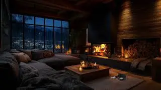 🔥 Cozy Loft Bedroom Ambience | Rain & Fireplace Sounds for Gentle Sleep