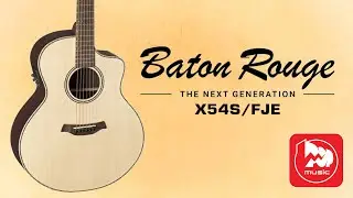 [Eng Sub] BATON ROUGE X54S/FJE - electric acoustic guitar with glossy black or glossy natural top