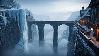 The Silent Stone Bridge & Frozen Northern Realms | Music Medieval Winter Ambience for Sleep & Focus