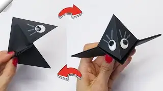 Surprise your friends - crow croaks | Moving paper toys | Origami paper toy antistress