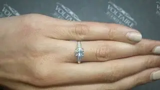 Vintage Style Solitaire with Pave Set Diamond Detail - ER 2432