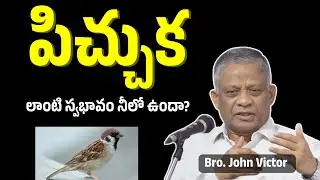 పిచ్చుక  లాంటి స్వభావం నీలో ఉందా? | Bro.John Victor | Top Christian Messages Telugu | Hebron message