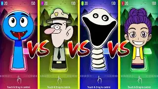 SPRUNKI OC HUNGRY SNAKE 🆚 CITY BOY 🆚 HUNGRY WORM 🆚 RUMI COFFIN DANCE SONG IN TILES HOP