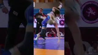 Huge women's wrestling double leg