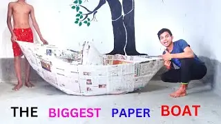 WE HAVE BUILT THE WORLD'S LARGEST PAPER BOAT 😱😱|| TOGETHER EXPERIMENT #experiment #viral #trending