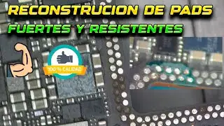 Como reconstruir Pads arrancados rotos en placas de iPhone. Pads reconstruidos Duros y Resistentes