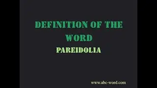 Definition of the word 