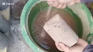 ASMR new brown 🤎 gritty texture water crumbling satisfying video 🤎🤎
