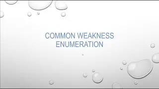 01 Common Weakness Enumeration(CWE) Introduction