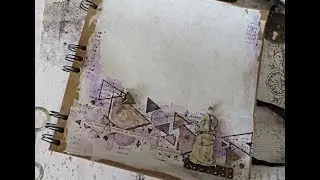 Vintage art journal for Lindy's Gang with Moon Shadow Mists and Starbursts