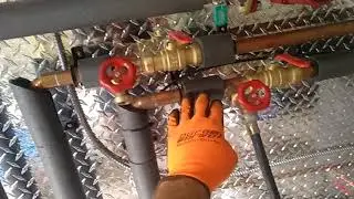 Filling the snow melt system in Toronto with glycol