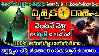 ఈరోజే శక్తివంతమైన ఏకాదశి +మంగళవారం వృశ్చిక రాశివారు వెంటనే వెళ్లి వ్యక్తిని కలవండి 1000000% మంచిది..