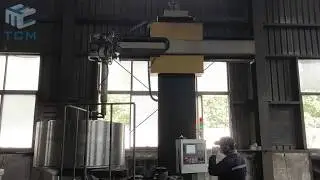 Centrifuge stainless steel filter cylinder tank shell CNC full automatic polishing grinding machine