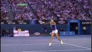 AO 2012 Azarenka Backhand Swing Volley Winner