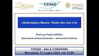 Soknopaiou Nesos: l'isola che non c'è - Prof.ssa Paola DAVOLI