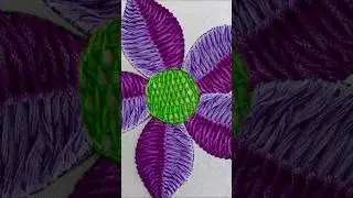 Beautiful flower design hand embroidery work 🪡❣️🌺🌿
