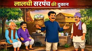 लालची की दुकान सरपंच | Hindi moral story | Hindi cartoon video | Cartoon #cartoon #moralstories 