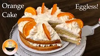 Orange cake/Eggless orange cake recipe/How to make eggless orange cake/Orange cake recipe