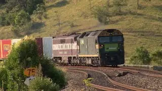 Australian streamliner diesel locomotive GM36 - QRN operations - NSW - December 2005