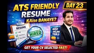 ATS Friendly Resume Explained in Hindi | Overleaf Resume | Day 23#ATS #ResumeGuide #ResumeBuilding
