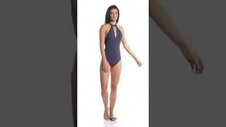 O'Neill Women's Salt Water Solids Hi-Neck One Piece Swimsuit | SwimOutlet.com